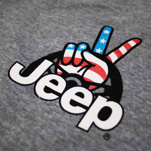 Load image into Gallery viewer, Ladies Jeep® Wave USA V-neck - Graphite Heather
