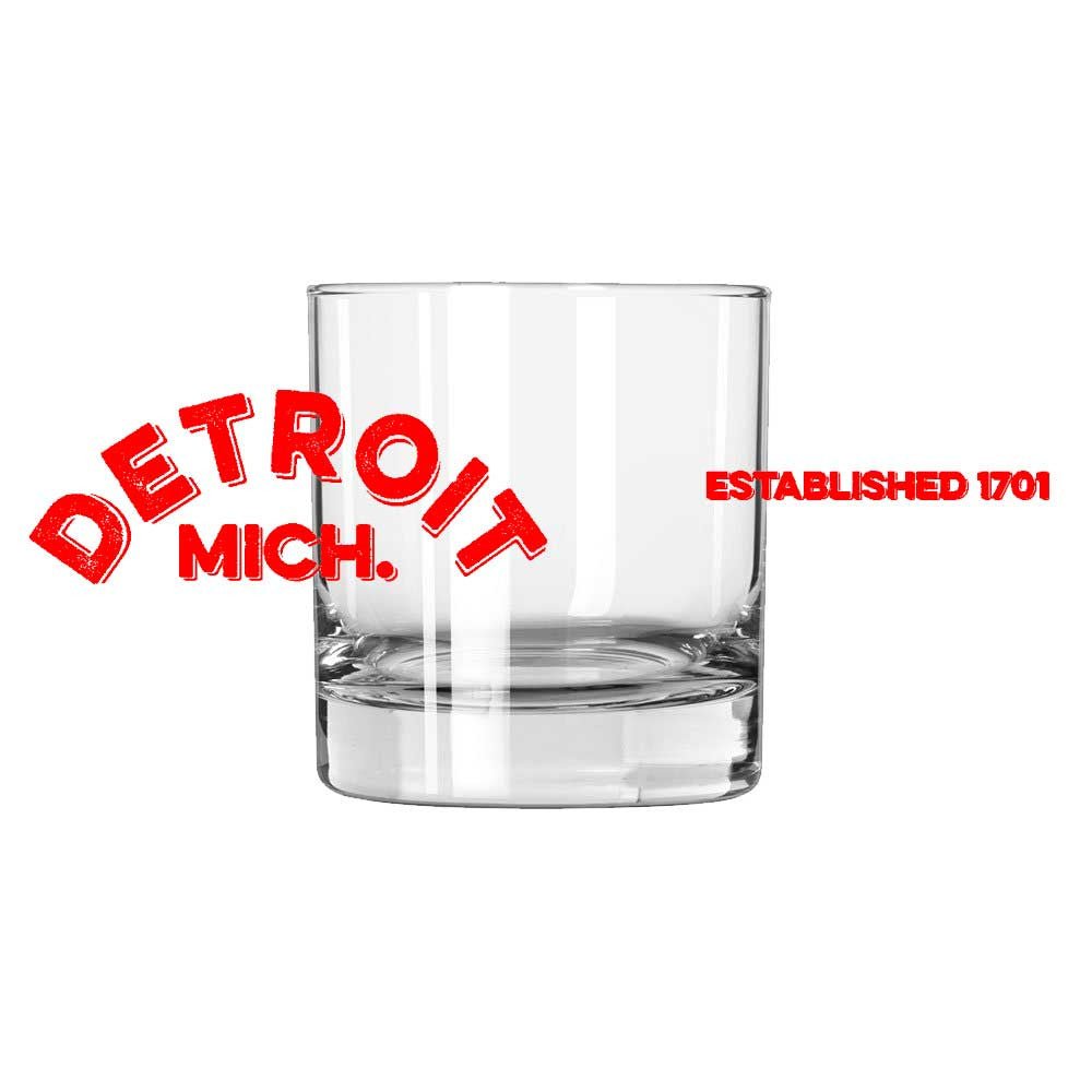Whiskey Rocks Glass - Detroit Arch