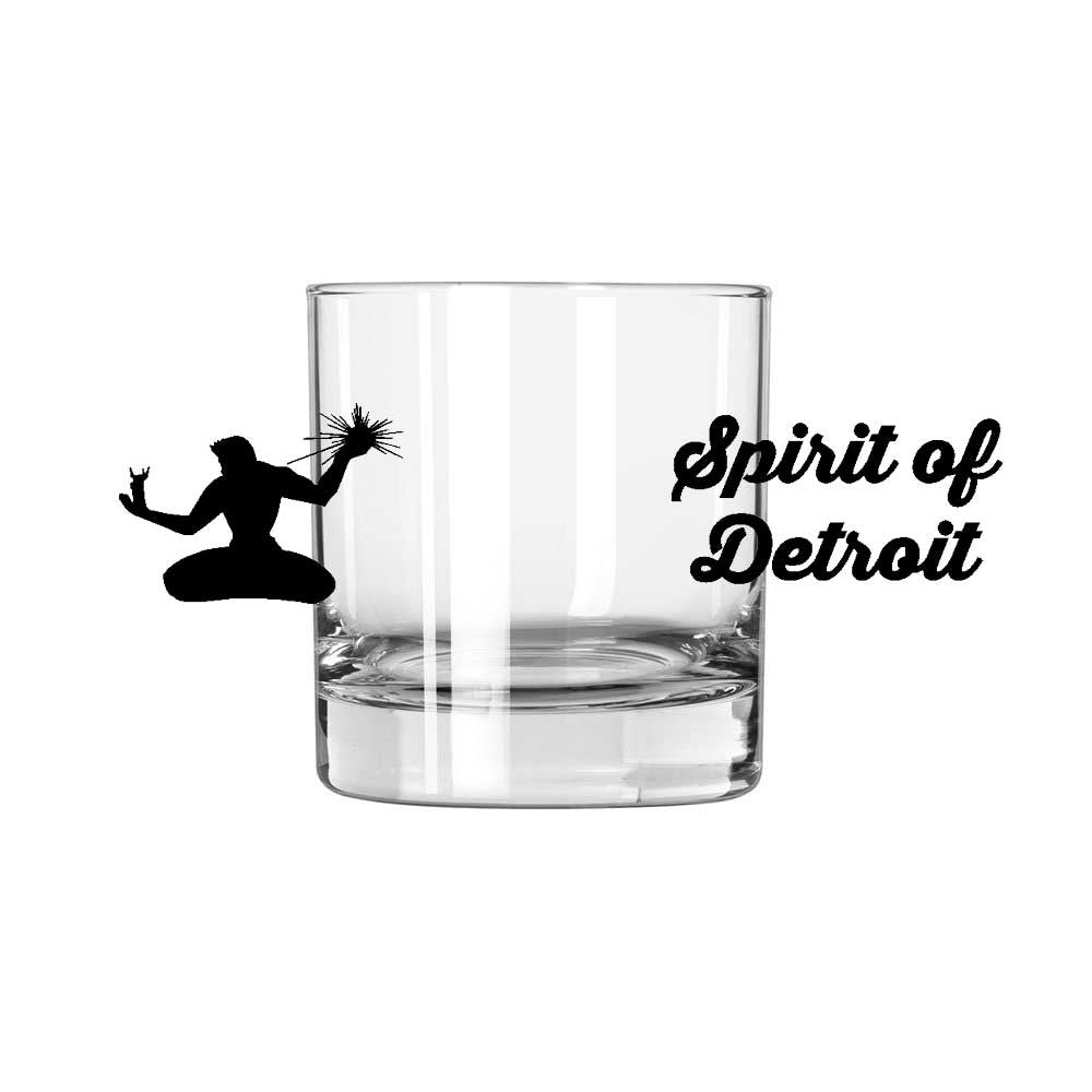 Whiskey Rocks Glass - Spirit of Detroit