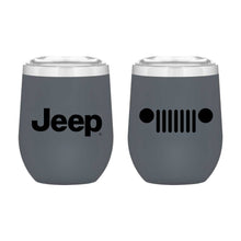Load image into Gallery viewer, Jeep Insulated Wine Tumbler - Storm Grey Matte
