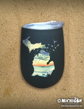 Load image into Gallery viewer, Stainless Steel Wine Glass - Sunset Birds
