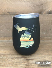 Load image into Gallery viewer, Stainless Steel Wine Glass - Sunset Birds
