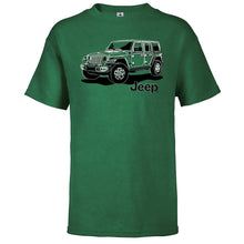 Load image into Gallery viewer, Youth Jeep JL Wrangler Line Art T-Shirt
