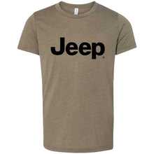Load image into Gallery viewer, Youth - Jeep Text - Triblend Military Green
