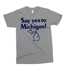 Load image into Gallery viewer, Youth - Say Yes To Michigan T-shirt - Triblend Grey

