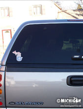 Load image into Gallery viewer, Yoga Hand - 4&quot; Michigan Sticker
