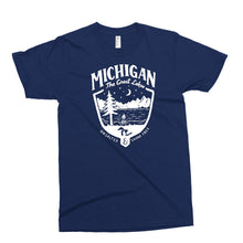 Load image into Gallery viewer, Youth - Michigan Shield T-shirt - Navy Triblend
