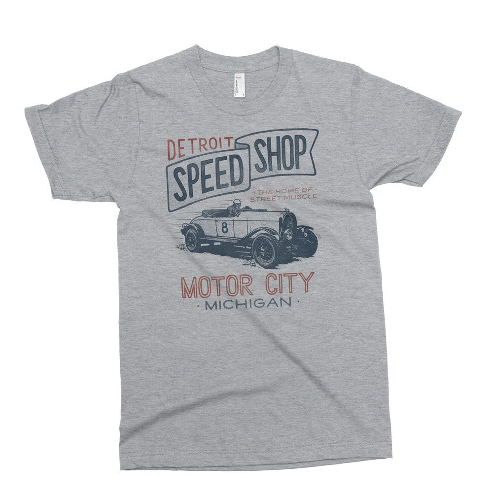 Youth - Detroit Speed Shop T-shirt - Sport Grey-FINAL SALE