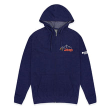 Load image into Gallery viewer, Mens Jeep® Never Stop Exploring Zip French Terry Hooded Sweatshirt - Denim
