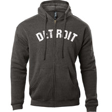 Load image into Gallery viewer, Detroit Bend Zip Hoodie Sweatshirt - Heather Black
