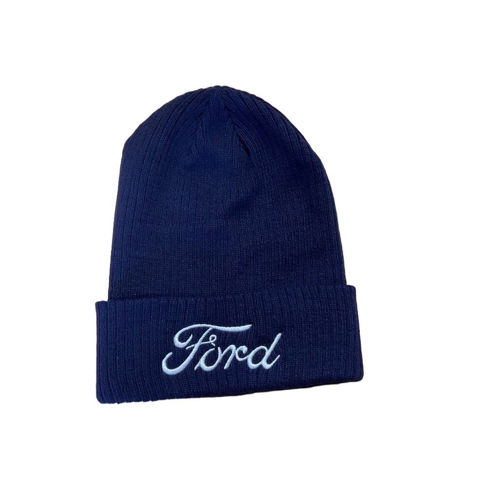 Hat - Ford Script Knit- Navy – Detroit Can Company