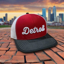 Load image into Gallery viewer, Hat - Detroit Thirsty Script Red / White / Black
