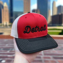 Load image into Gallery viewer, Hat - Detroit Thirsty Script Red / White / Black
