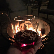 Load image into Gallery viewer, Wine Glass - The Lake Life
