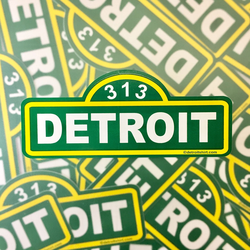 Sticker - 313 Detroit Street Sign