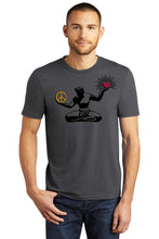 Load image into Gallery viewer, Mens Peace Love Detroit T-shirt - Charcoal

